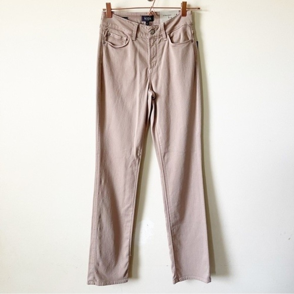 NYDJ NWT Marilyn Straight Tan Luxe Jeans